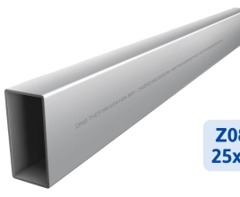 Thép hộp mạ kẽm 25*50*6m