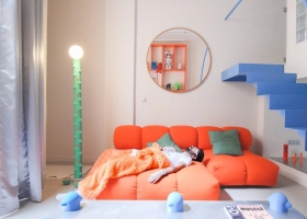 Căn hộ 45 m2 phối màu tương phản lấy cảm hứng từ phim hoạt hình