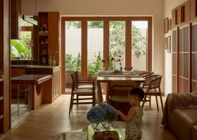 Nhà 119 m2 phân tầng sinh hoạt theo nhịp ngày - đêm