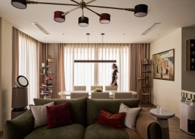 Căn hộ 127 m2 lấy cảm hứng phối màu từ bộ lông mèo cưng