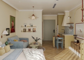 Căn hộ studio của cô gái độc thân nổi bật với sắc vàng bơ