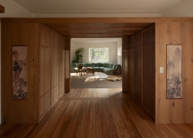 Căn hộ 150 m2 mở rộng không gian bằng đường cong