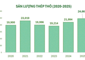 Ngành thép Việt Nam 2025: Sản lượng kỷ lục tương đương 500 tòa Landmark 81, xây nhà máy thép đường sắt cao tốc duy nhất của Đông Nam Á